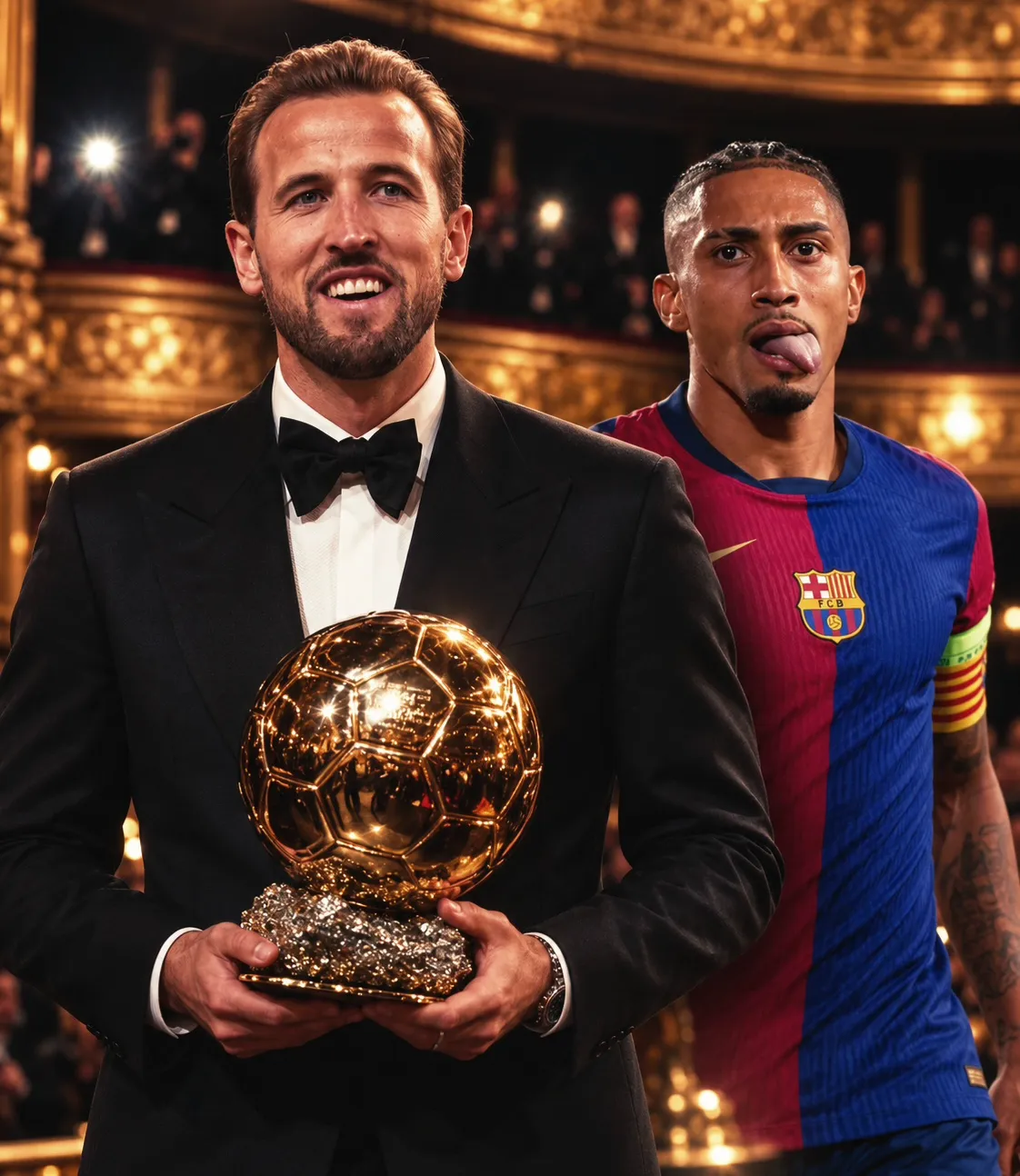 Raphinha pëlqeu një postim në Instagram që krahasonte fitoren e Ballon d'Or të Harry Kane me vendin e tij të pestë vitin e kaluar